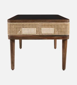 Nain Mango Wood Coffee Table In Tubbaq Finish With Brown Tinted Glass Top - Image 8