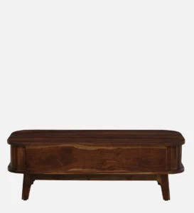 Fold Sheesham Wood Shutter Coffee Table In Scratch Resistant Provincial Teak Finish - Image 8