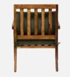 Niva Sheesham Wood Armchair In Rustic Teak Finish with Bottle Green Upholstery - Image 8