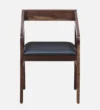 plint Sheesham Wood Arm Chair In Honey Oak Finish - Image 4