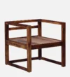 Avinav Sheesham Wood Arm Chair In Provincial Teak Finish - Image 8