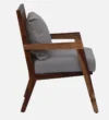 Niva Sheesham Wood Arm Chair In Grey & Rustic Teak Finish - Image 5