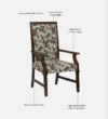 Rotton Sheesham Wood Arm Chair In Provincial Teak Finish - Image 8