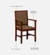 Cheshtigo Sheesham Wood Arm Chair In Honey Oak Finish - Image 6