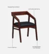 klint Sheesham Wood Arm Chair In Honey Oak Finish - Image 6