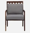 Niva Sheesham Wood Arm Chair In Grey & Rustic Teak Finish - Image 3