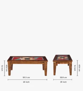 Sang Angeles Sheesham Wood Coffee Table In Provincial Teak Finish - Image 3