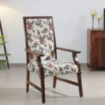 Rotton Sheesham Wood Arm Chair In Provincial Teak Finish
