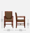 Cheshtigo Sheesham Wood Arm Chair In Honey Oak Finish - Image 8