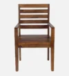 Gen Sheesham Wood Arm Chair In Provincial Teak Finish - Image 5