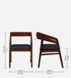 klint Sheesham Wood Arm Chair In Honey Oak Finish - Image 7