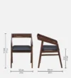plint Sheesham Wood Arm Chair In Honey Oak Finish - Image 9