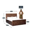 Shair Solid Wood Sheesham Storage Beds with Drawers - Image 3