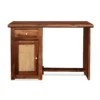 Tan Sheesham Wood Cane Study Table - Image 8