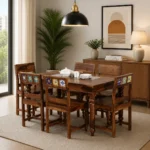 Tanishka Handcrafted Wooden Dining Set (6 Seater)