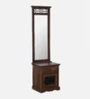 Valencia Wooden Dressing Table with Mirror in Honey Oak Finish - Image 8