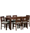 Vedant Wooden 6 Seater Dining Table Set with Cushion Seating - Image 7