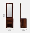 Ventura Sheesham Wood Dressing Table in Natural Teak Finish - Image 9