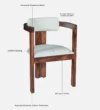 nel Luxury Solid Sheesham Wood Dining Chair - Image 11