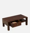 Aaklyn Modern Coffee Table in Rich Walnut Finish with Drawer - Image 2