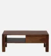Aaklyn Modern Coffee Table in Rich Walnut Finish with Drawer - Image 5