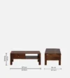 Aaklyn Modern Coffee Table in Rich Walnut Finish with Drawer - Image 7