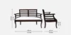 Althera Premium Fabric 2 Seater Sofa in Frost Grey Finish - Image 5