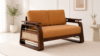 Aurelia Premium Fabric 2 Seater Sofa in Beige Finish