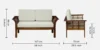 Bellmont Luxury Living Room 2 Seater Sofa - Image 6