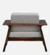 Caldero Sheesham Wood 1 Seater Sofa In Scratch Resistant Natural Wood Finish - Image 4