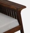 Caldero Sheesham Wood 1 Seater Sofa In Scratch Resistant Natural Wood Finish - Image 5