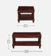Cillow Artisan Crafted Sheesham Wood Coffee Table for Living Room - Image 7
