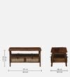 Elara Handcrafted Sheesham Wood Coffee Table in Warm Walnut Finish - Image 3