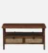 Elara Handcrafted Sheesham Wood Coffee Table in Warm Walnut Finish - Image 5
