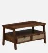 Elara Handcrafted Sheesham Wood Coffee Table in Warm Walnut Finish - Image 7