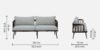 Elite Sheesham Wood 3 Seater Sofa for Modern Living Spaces - Image 2