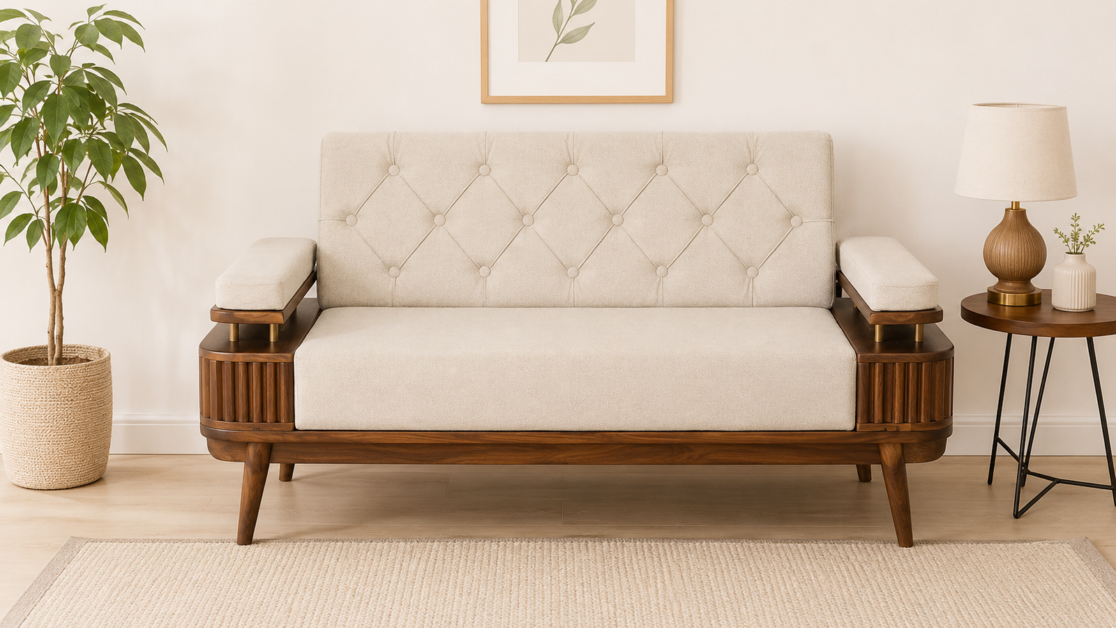 Elmont Premium Fabric 2 Seater Sofa for Compact Spaces (1) Elmont Premium Fabric 2 Seater Sofa for Compact Spaces - Image 1