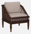 Fairmont Sheesham Wood 1 Seater Sofa in Scratch Resistant Provincial Teak Finish - Image 3