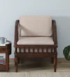 Fairmont Sheesham Wood 1 Seater Sofa in Scratch Resistant Provincial Teak Finish