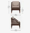 Fairmont Sheesham Wood 1 Seater Sofa in Scratch Resistant Provincial Teak Finish - Image 7