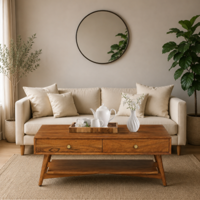 Florence Luxury Sheesham Wood Coffee Table with Timeless Craftsmanship