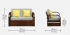 Florence Modern Fabric 2 Seater Sofa with Plush Cushions - Image 5