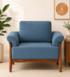 Glenwick Sheesham Wood 1 Seater Sofa in Scratch Resistant Walnut Finish