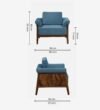 Glenwick Sheesham Wood 1 Seater Sofa in Scratch Resistant Walnut Finish - Image 6