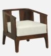 Halston Sheesham Wood 1 Seater Sofa in Scratch Resistant Natural Teak Finish - Image 2