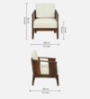 Halston Sheesham Wood 1 Seater Sofa in Scratch Resistant Natural Teak Finish - Image 4