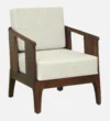 Halston Sheesham Wood 1 Seater Sofa in Scratch Resistant Natural Teak Finish - Image 7
