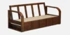 Hamilton Sheesham Wood 3 Seater Sofa with Premium Beige Cushions - Image 5