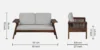 Hampton Classic Fabric 2 Seater Sofa with Wooden Legs - Image 2