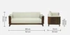Harper Elegant 3 Seater Sofa in Cream Finish - Image 2